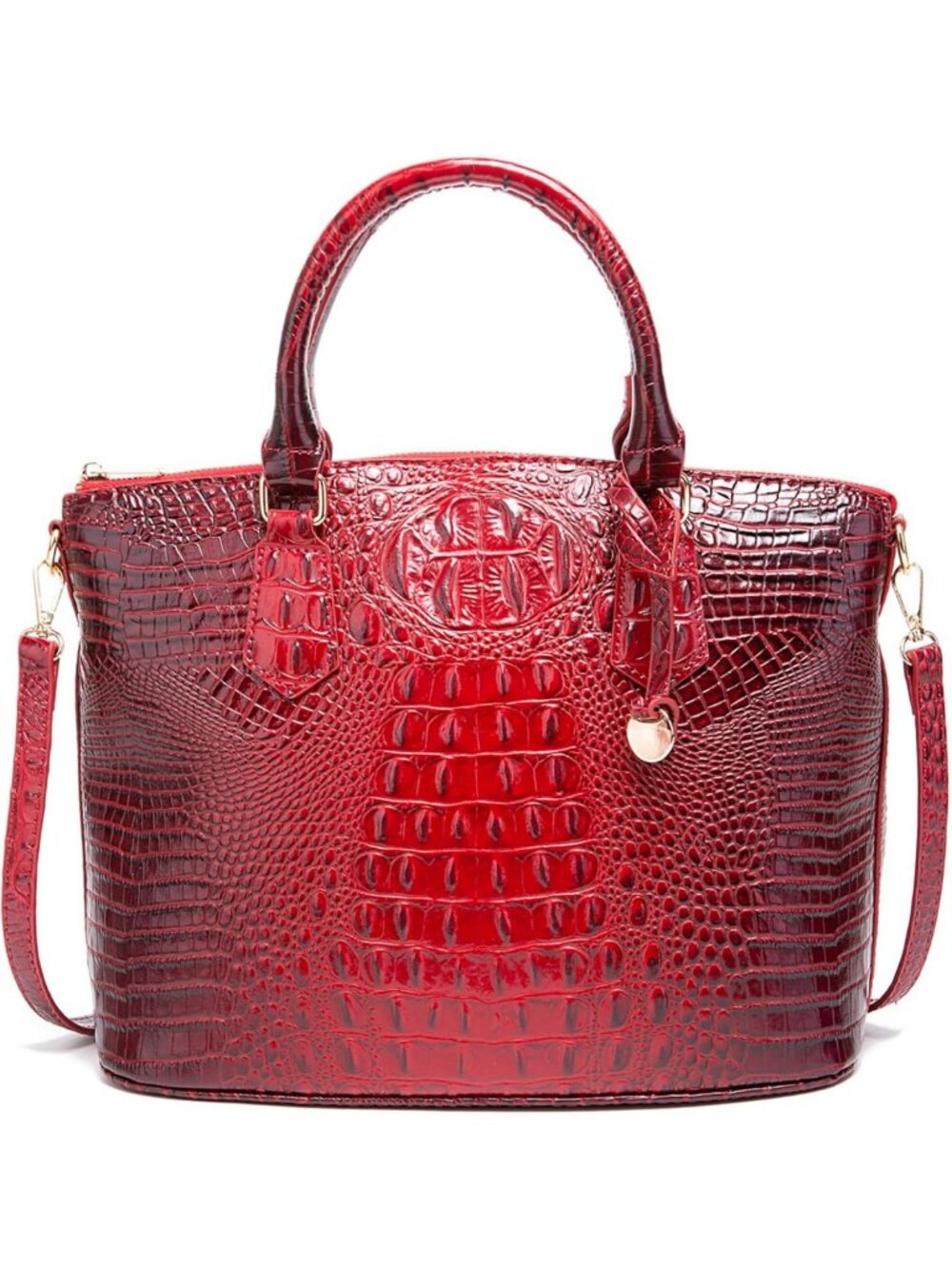 Stylish Crocodile-Embossed Handbag for Women, Chic Satchel Purse with Shoulder